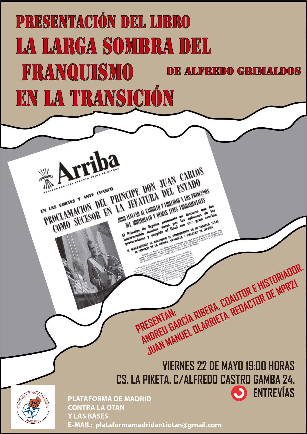 Presentación del libro: La larga sombra del franquismo en la transición de Alfredo Grimaldos